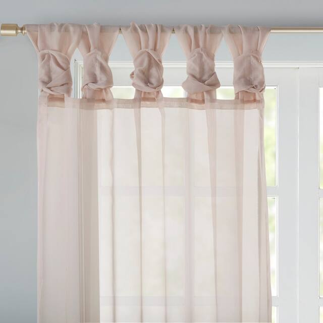 Madison Park Elowen Twisted Tab Voile Sheer Window Pair
