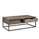 preview thumbnail 4 of 8, Madison Park Becca Brown/Slate Wood/ Metal 2-Drawer Storage Coffee Table - 47"w x 26"d x 17"h