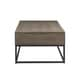 preview thumbnail 9 of 8, Madison Park Becca Brown/Slate Wood/ Metal 2-Drawer Storage Coffee Table - 47"w x 26"d x 17"h