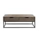 preview thumbnail 2 of 8, Madison Park Becca Brown/Slate Wood/ Metal 2-Drawer Storage Coffee Table - 47"w x 26"d x 17"h