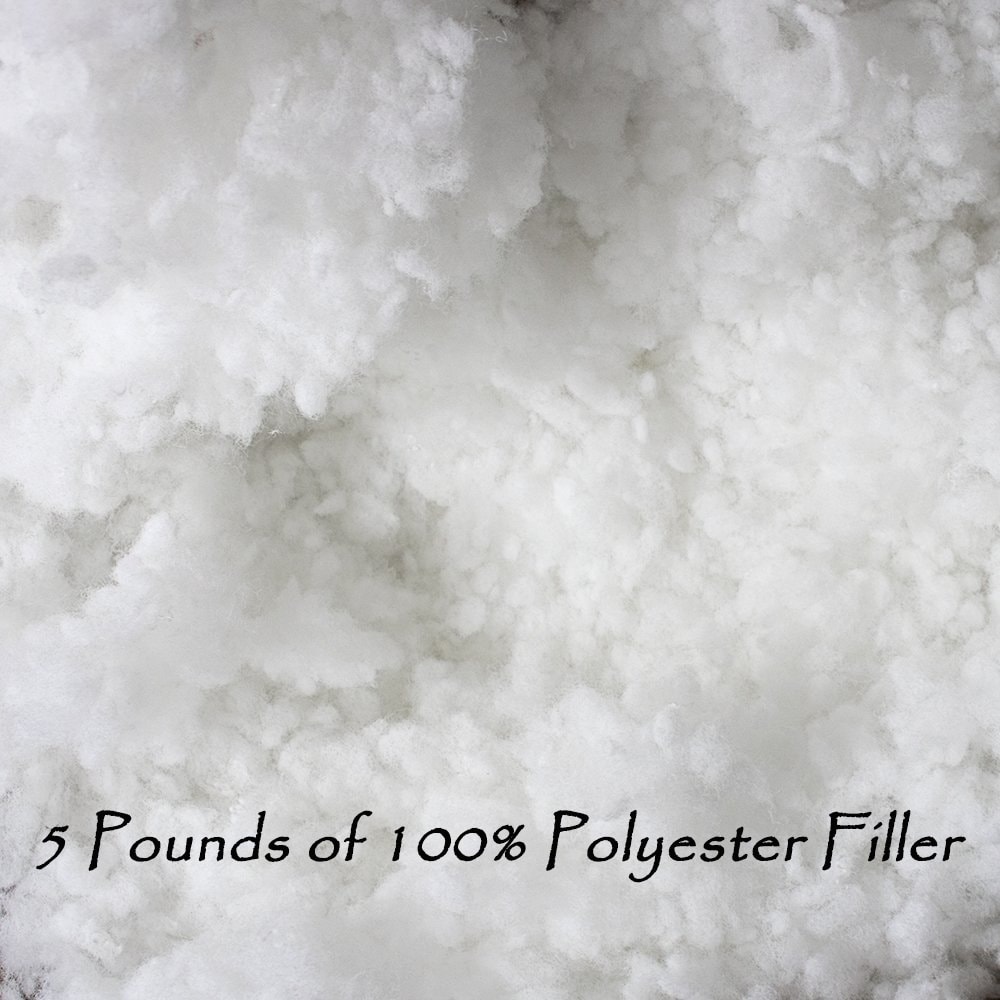 VirtueValue 5 LBS of Raw Polyester Cluster Fiber Filling