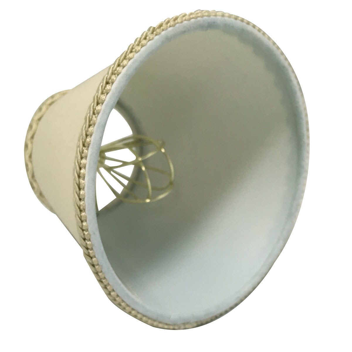 Royal Designs Beige Empire Chandelier Lamp Shade with Decorative Trim, 3" x 5" x 4.5", Clip-On (Beige) - Chandeliers For Bedrooms by Overstock.com