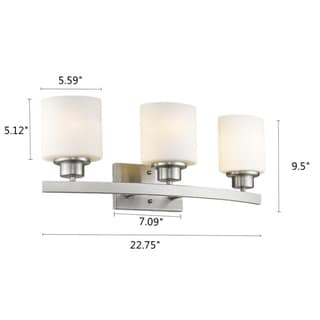 Chloe Transitional 3-light Brushed Nickel Bath/Vanity Light