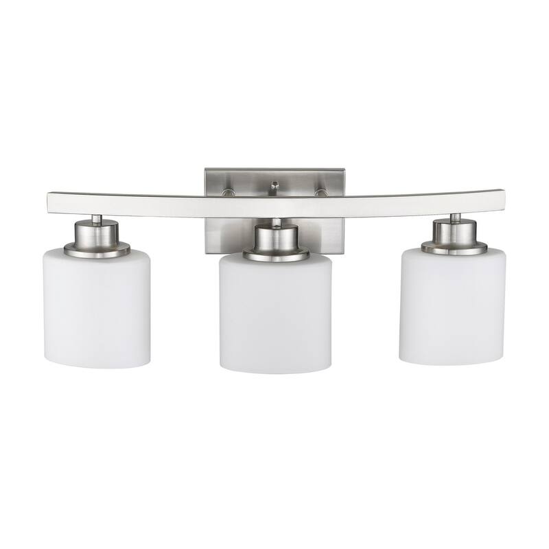 Chloe Transitional 3-light Brushed Nickel Bath/Vanity Light