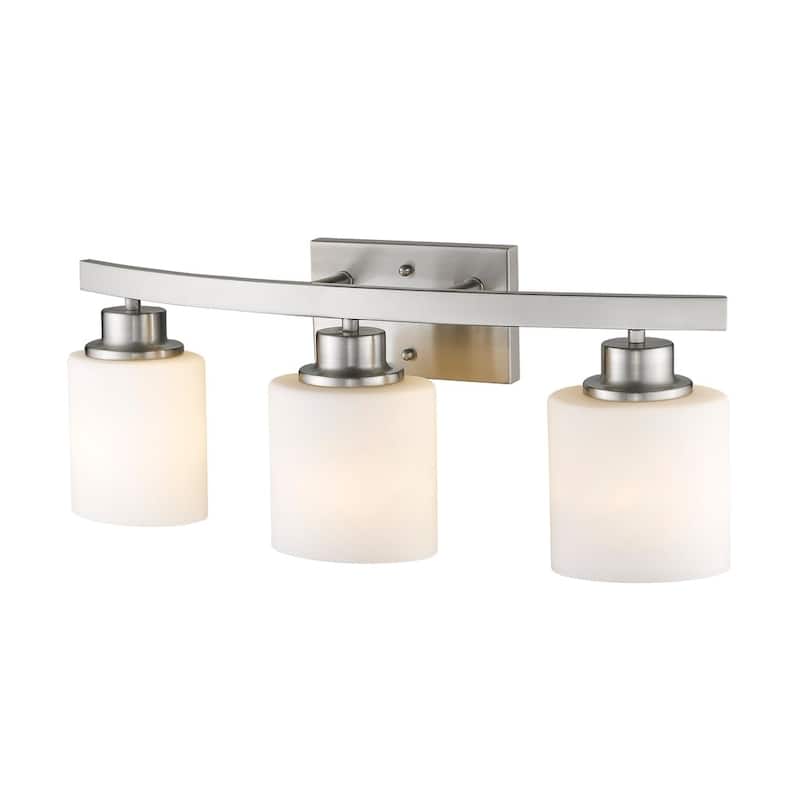 Chloe Transitional 3-light Brushed Nickel Bath/Vanity Light