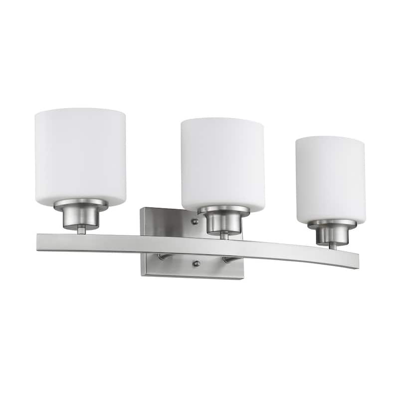 Chloe Transitional 3-light Brushed Nickel Bath/Vanity Light