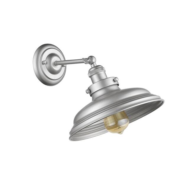 1-light Silver Painted Wall Sconce - Silver Painted