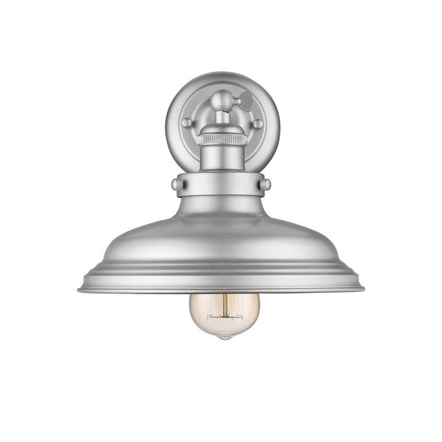 1-light Silver Painted Wall Sconce - Silver Painted