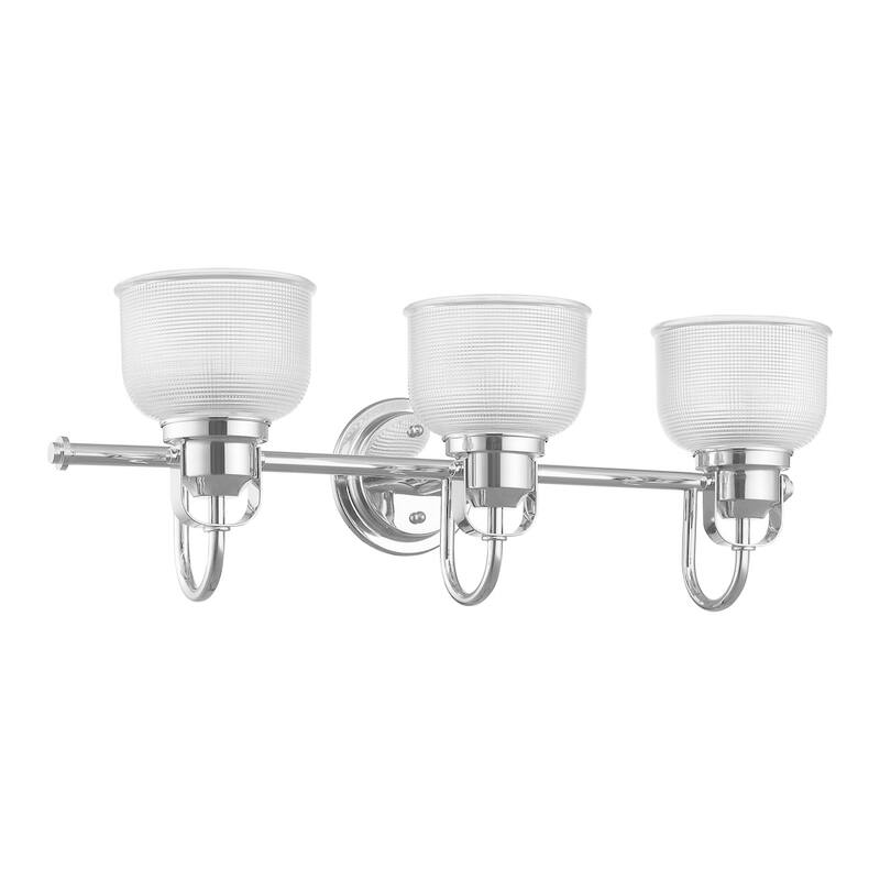 Transitional 3-light Chrome Bath/Vanity Fixture