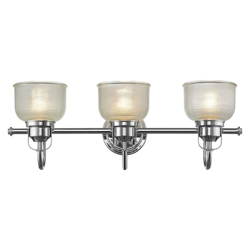 Transitional 3-light Chrome Bath/Vanity Fixture