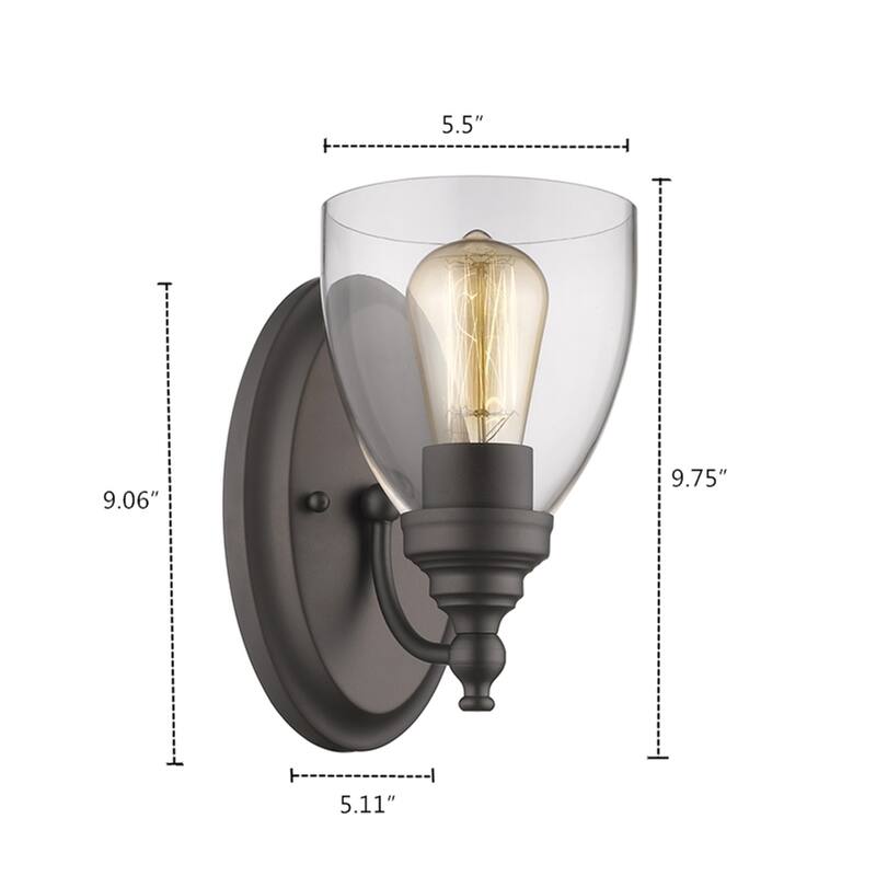 1-light Oil Rubbed Bronze Wall Sconce - Oil Rubbed Bronze
