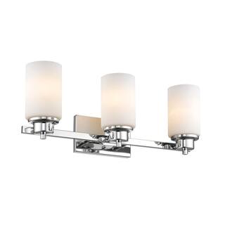 Transitional 3-light Chrome Bath/Vanity Fixture