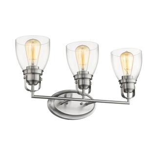Transitional 3-light Brushed Nickel Bath/Vanity Fixture