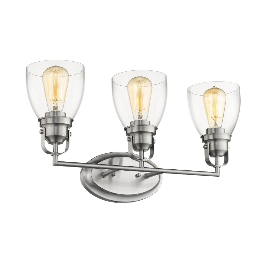 Transitional 3-light Brushed Nickel Bath/Vanity Fixture - Brushed Nickel