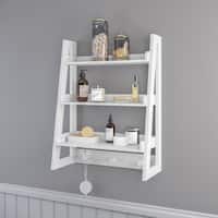 RiverRidge Amery Collection Wall Shelf with Hooks