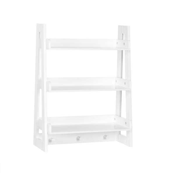 RiverRidge Amery Collection Wall Shelf with Hooks - N/A