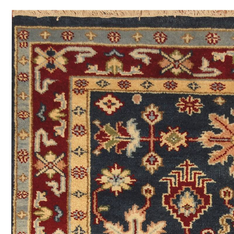 Handmade Kazak Wool Rug (India) - 4' x 6'