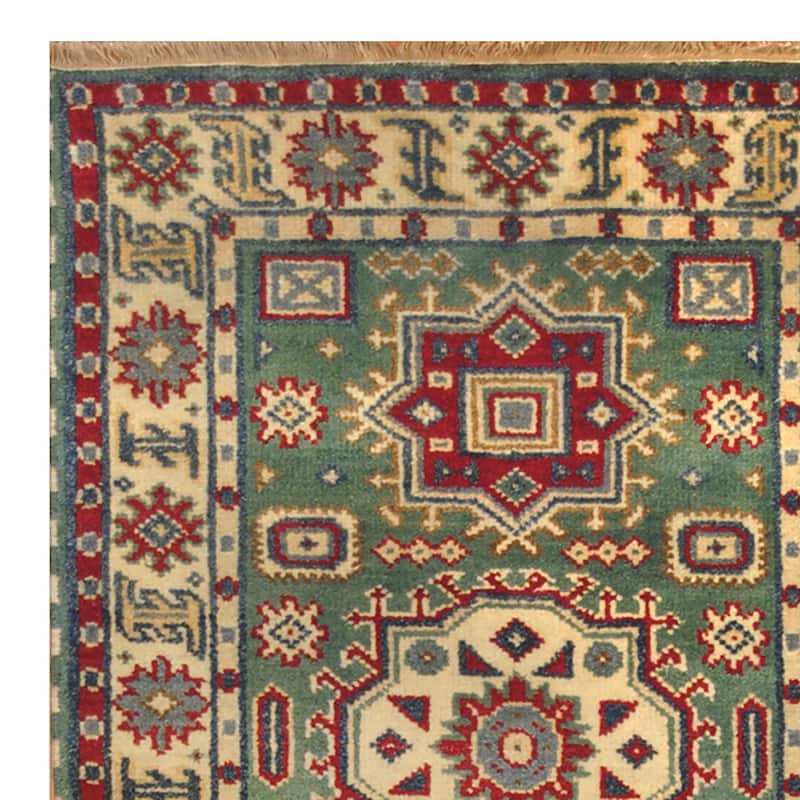 Handmade Kazak Wool Runner (India) - 2'6 x 8'