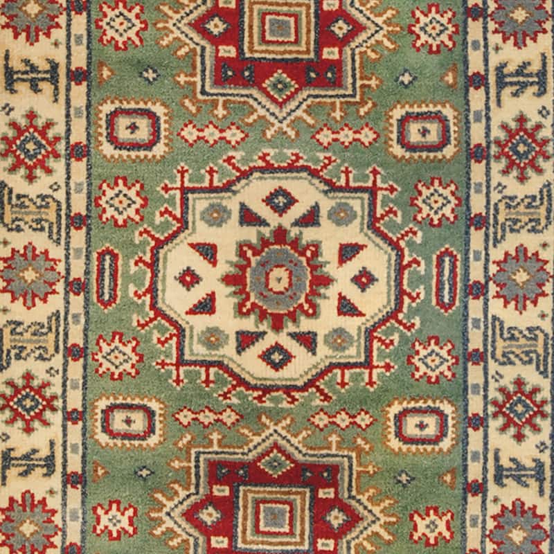 Handmade Kazak Wool Runner (India) - 2'6 x 8'