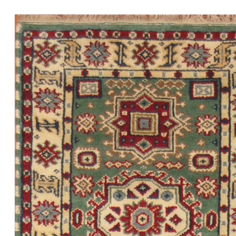 Handmade Kazak Wool Runner (India) - 2'6 x 10'