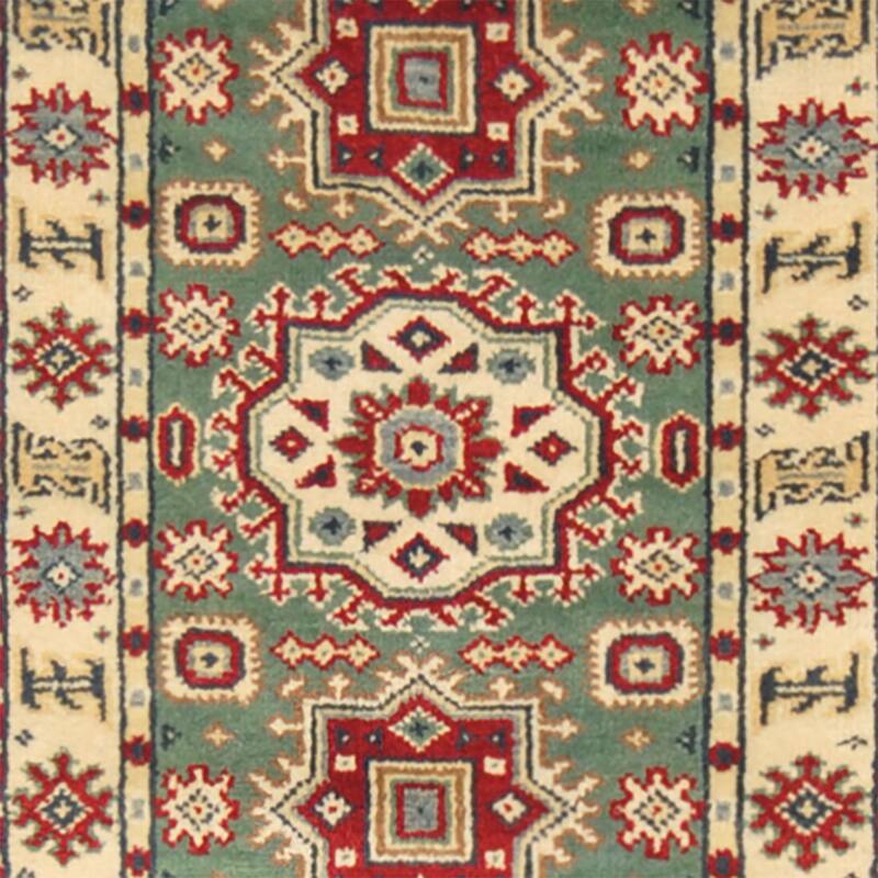 Handmade Kazak Wool Runner (India) - 2'6 x 10'