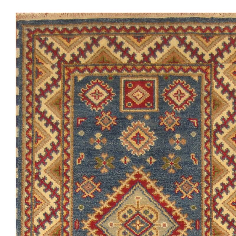 Handmade Kazak Wool Runner (India) - 2'6 x 10'