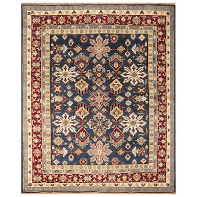 Handmade Kazak Wool Rug (India) - 8' x 10'