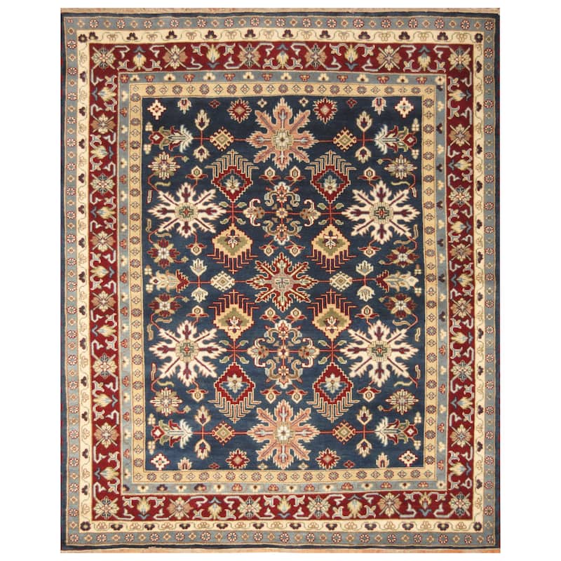 Handmade Kazak Wool Rug (India) - 8' x 10'