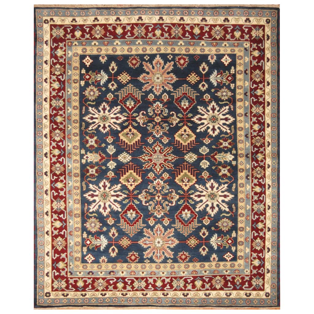 Handmade Kazak Wool Rug (India) - 8' x 10'