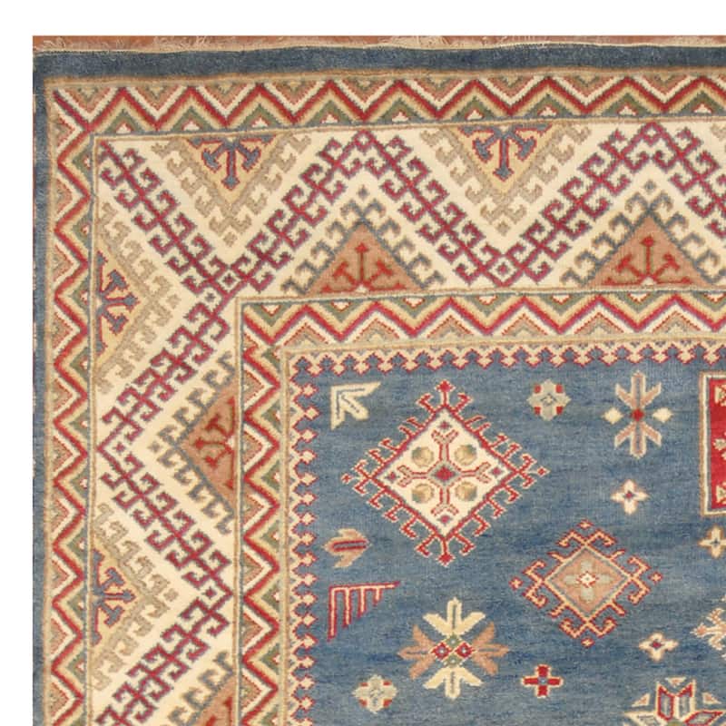 Handmade Kazak Wool Rug (India) - 8' x 10'