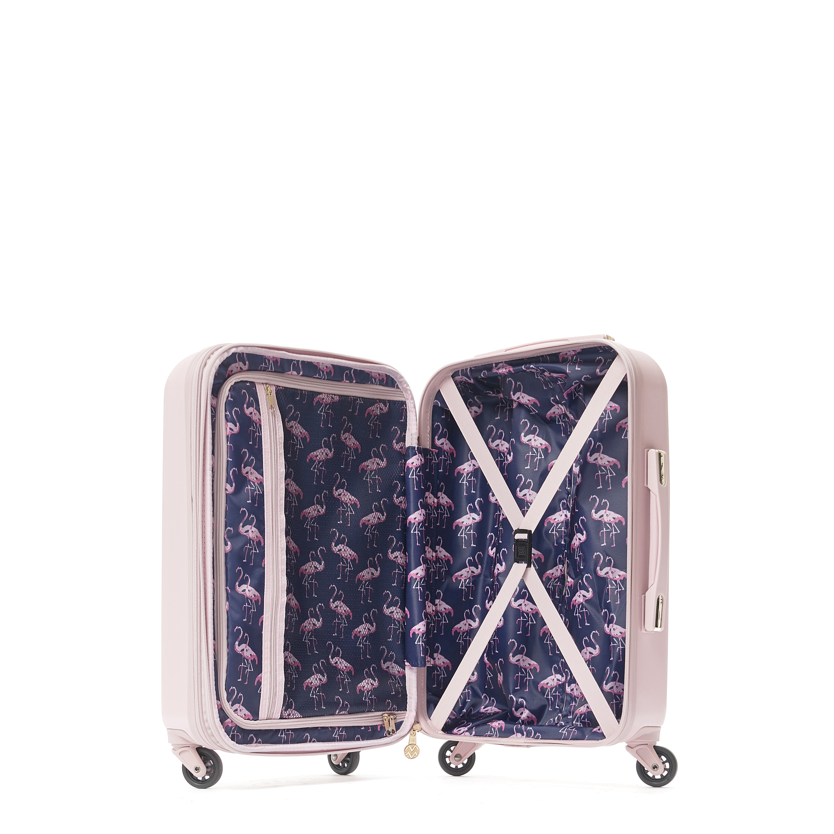 on vacay pink suitcase