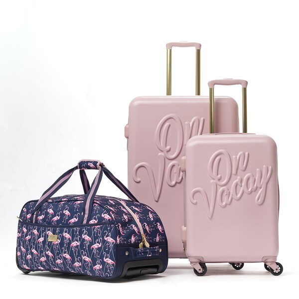 on vacay luggage pink