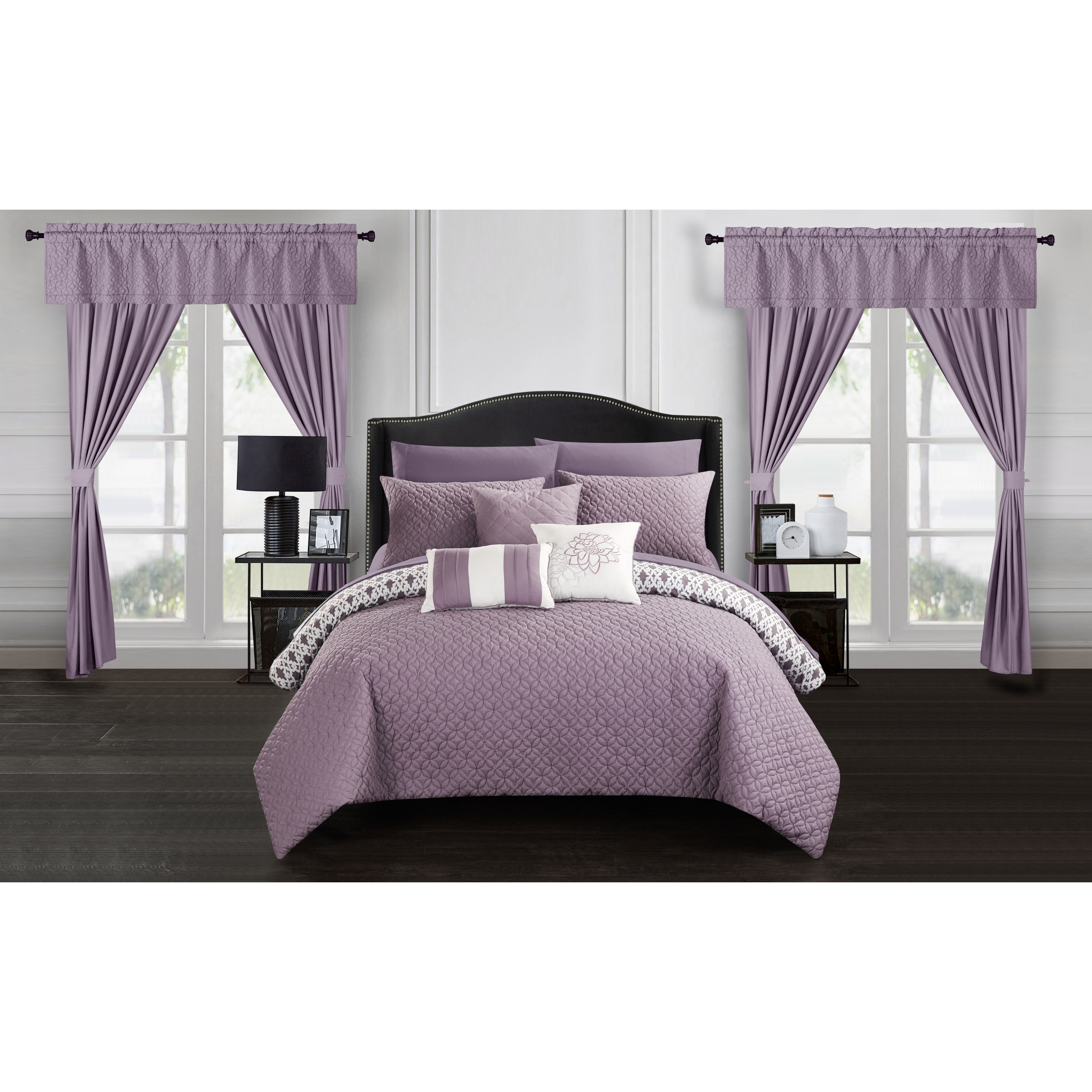 lavender double bed set