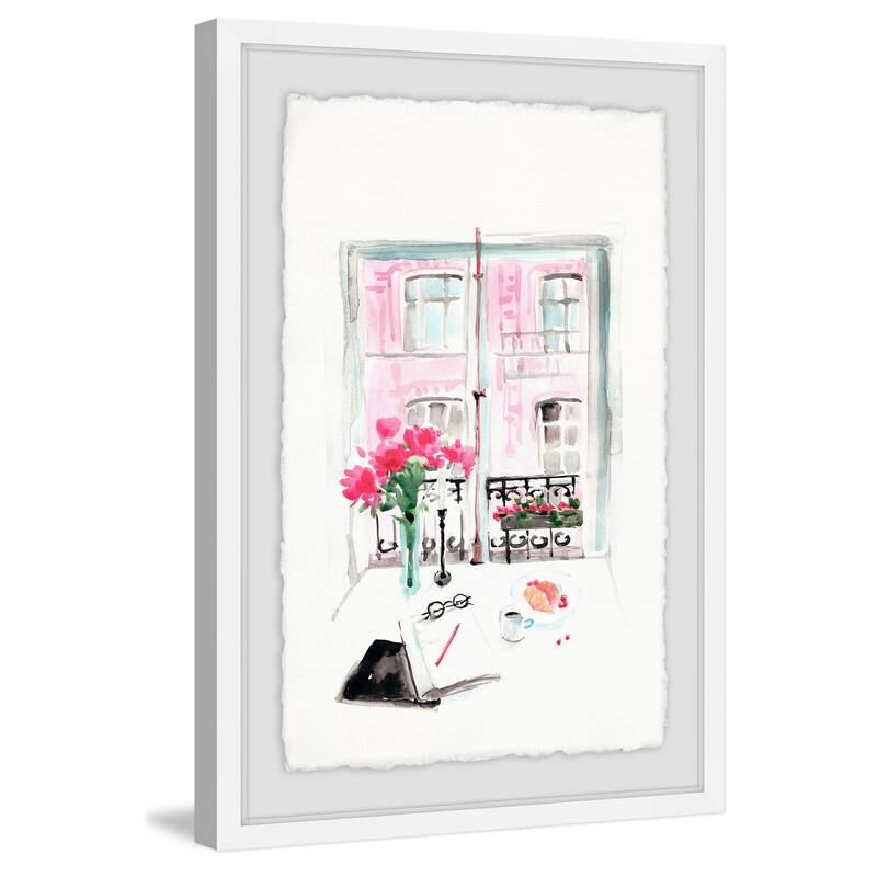 'Window View' Framed Painting Print - Multi-Color