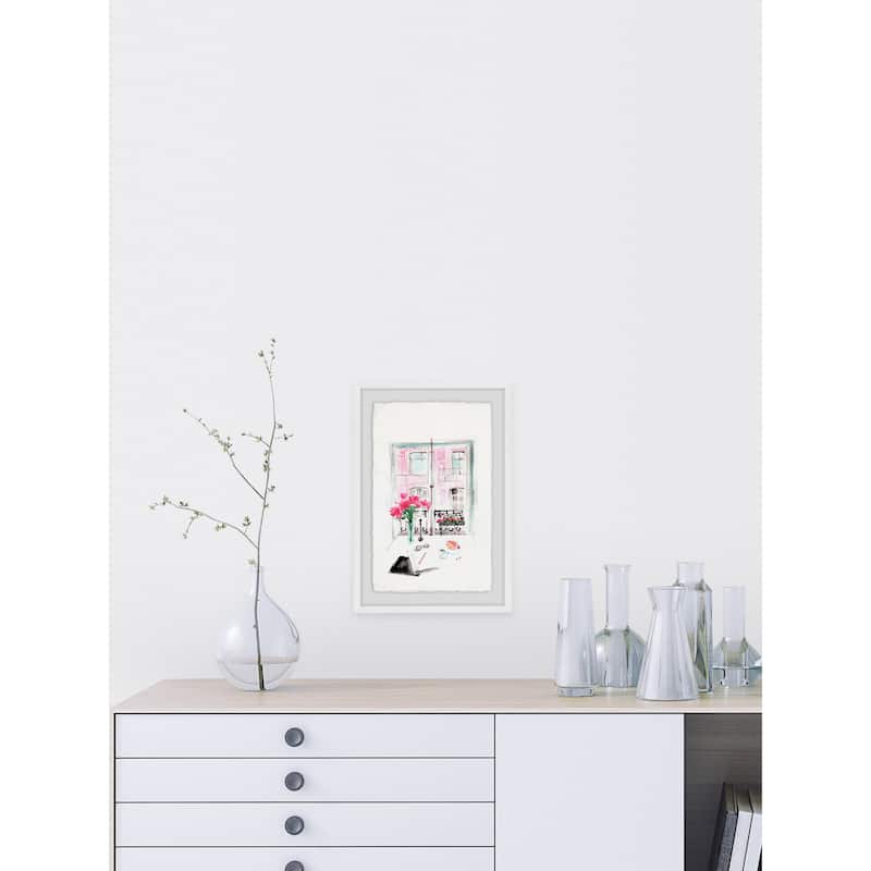 'Window View' Framed Painting Print - Multi-Color