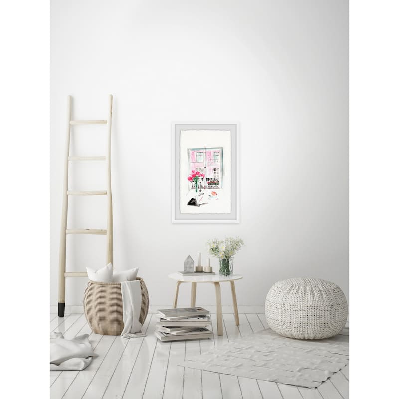 'Window View' Framed Painting Print - Multi-Color