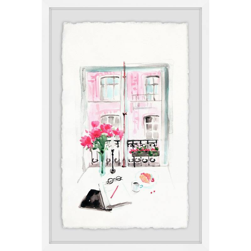 'Window View' Framed Painting Print - Multi-Color