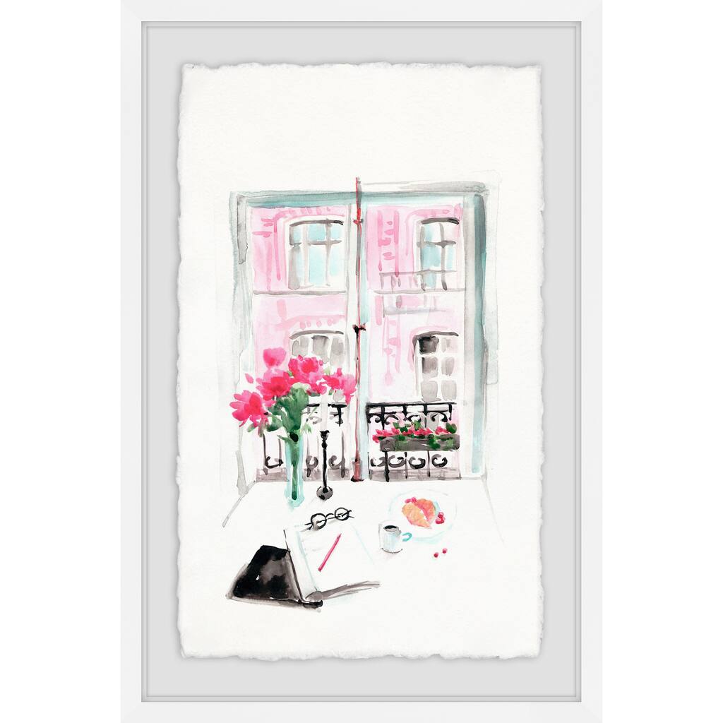 'Window View' Framed Painting Print - Multi-Color