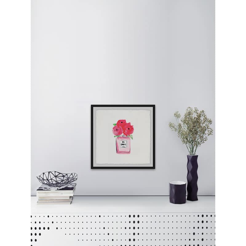 'Blooming Pink' Framed Painting Print - Multi-Color