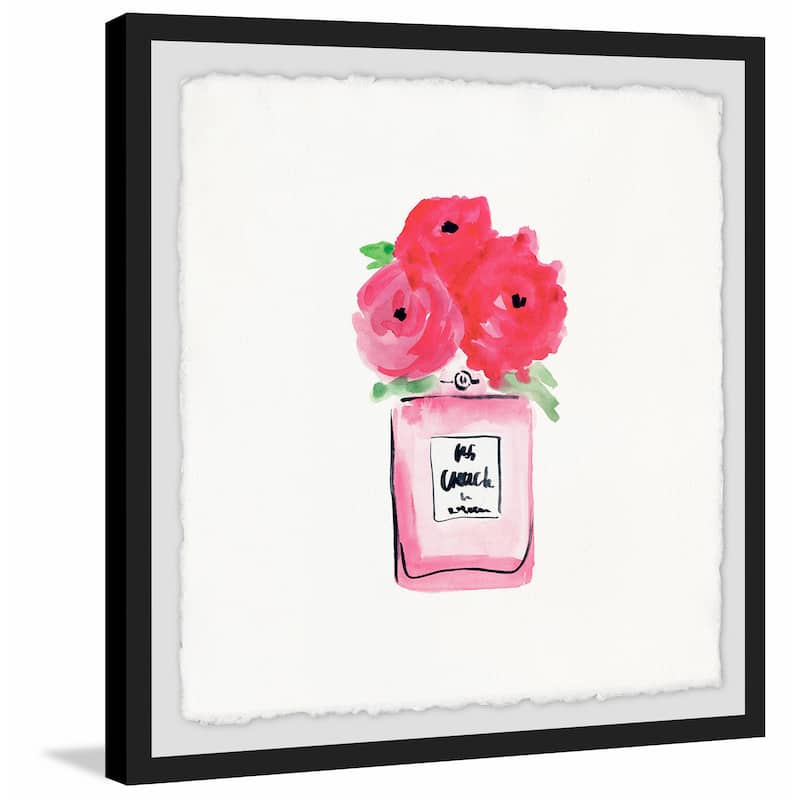 'Blooming Pink' Framed Painting Print - Multi-Color