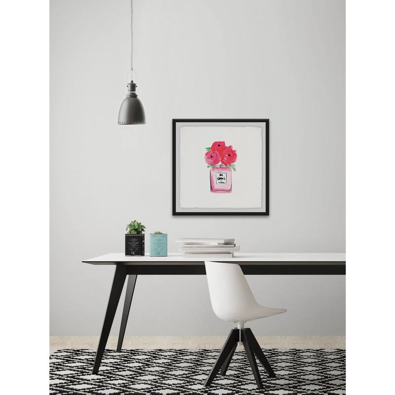 'Blooming Pink' Framed Painting Print - Multi-Color
