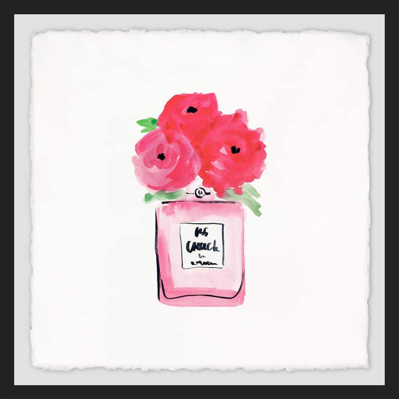'Blooming Pink' Framed Painting Print - Multi-Color