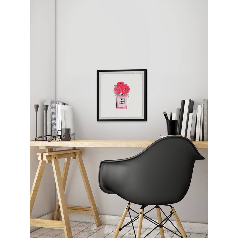 'Blooming Pink' Framed Painting Print - Multi-Color