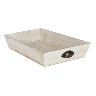 Kate and Laurel Woodmont Distressed Wood Decorative Tray