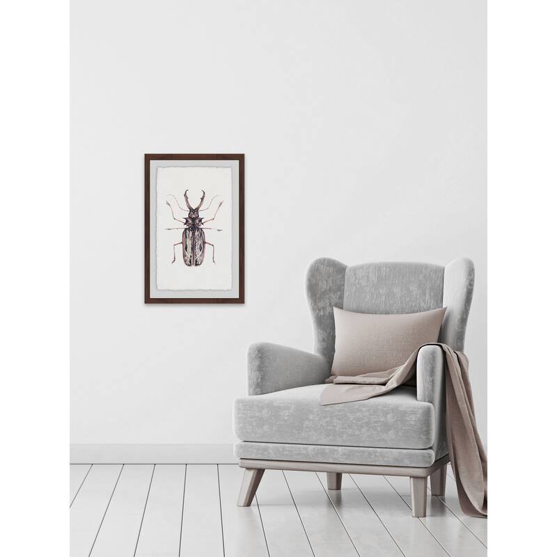 'Artsy Insect' Framed Painting Print - Multi-Color