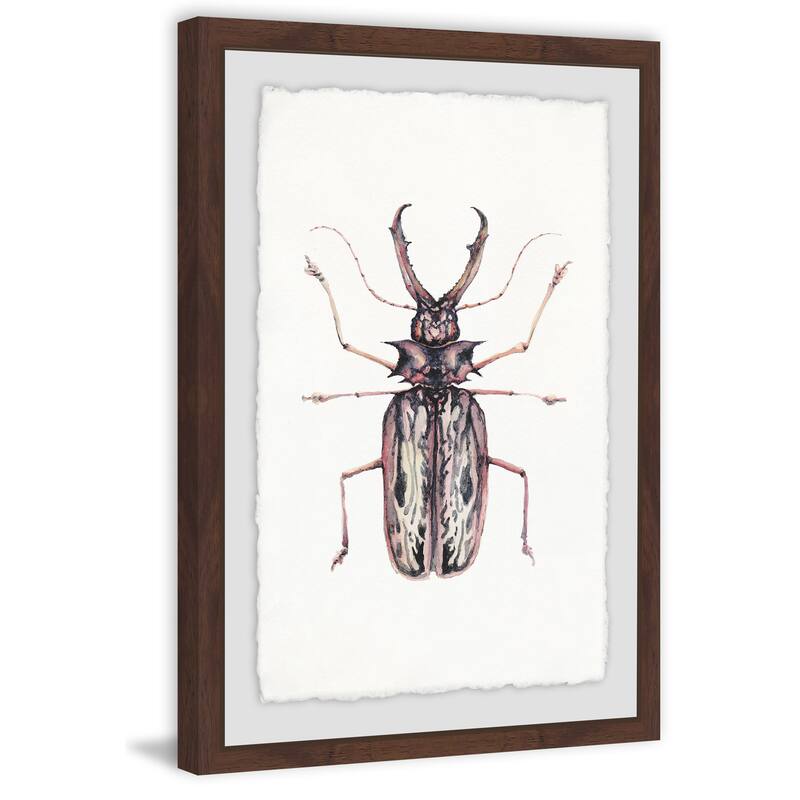 'Artsy Insect' Framed Painting Print - Multi-Color