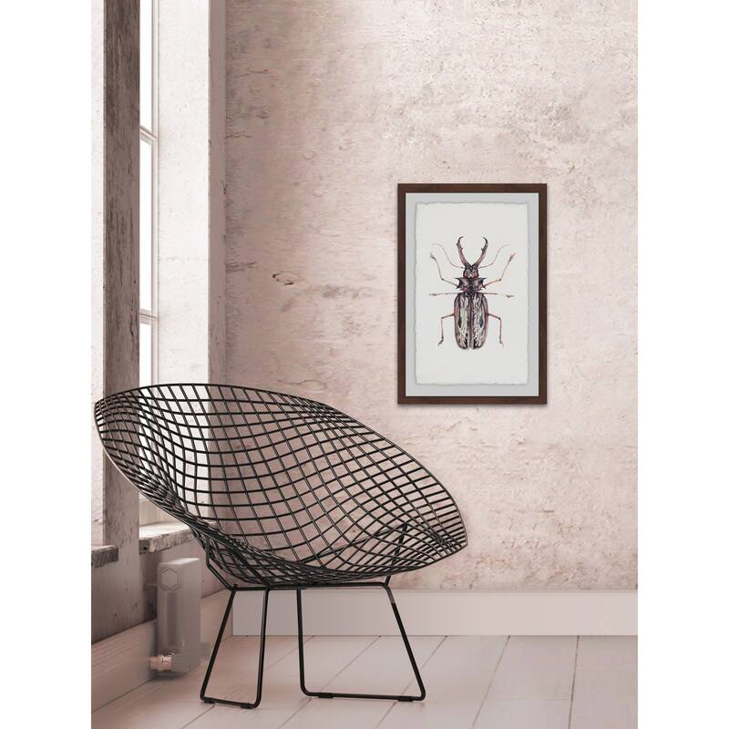 'Artsy Insect' Framed Painting Print - Multi-Color