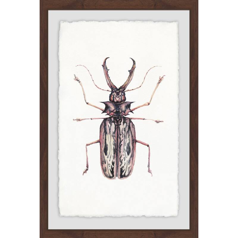 'Artsy Insect' Framed Painting Print - Multi-Color