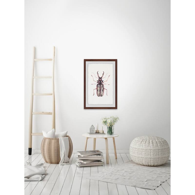 'Artsy Insect' Framed Painting Print - Multi-Color