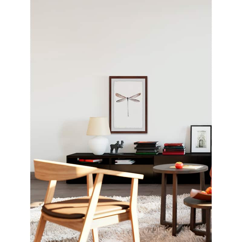 'Tall Dragonfly' Framed Painting Print - Multi-Color